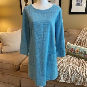 Sea Salt NWT Blue White Stripe Bracelet Sleeves Tunic Dress Size US12